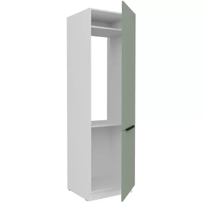 Skriňa na vstavanú chladničku LUNARA - šírka 60 cm, zelená / biela