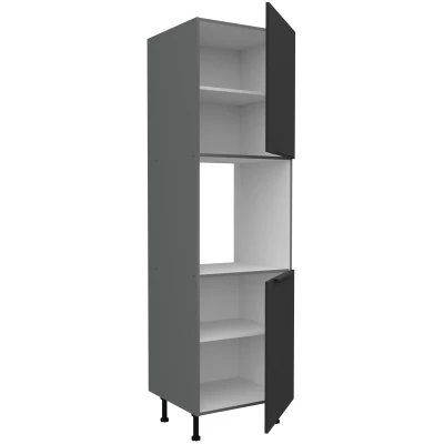 Kuchynská skriňa na vstavanú rúru LUNARA - šírka 60 cm, čierna / antracit