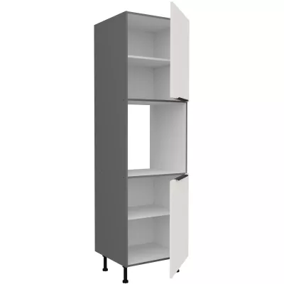 Kuchynská skriňa na vstavanú rúru LUNARA - šírka 60 cm, biela / antracit