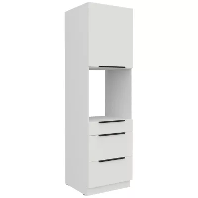 Skriňa na vstavanú rúru so šuplíkmi LUNARA - šírka 60 cm, biela