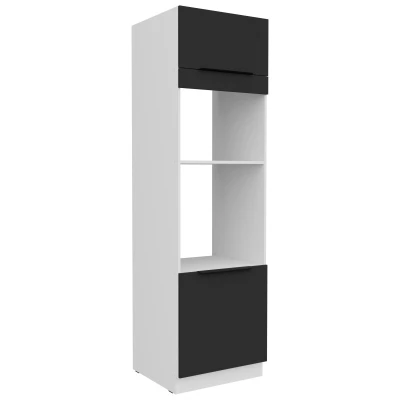 Skriňa na vstavané spotrebiče LUNARA - šírka 60 cm, čierna / biela