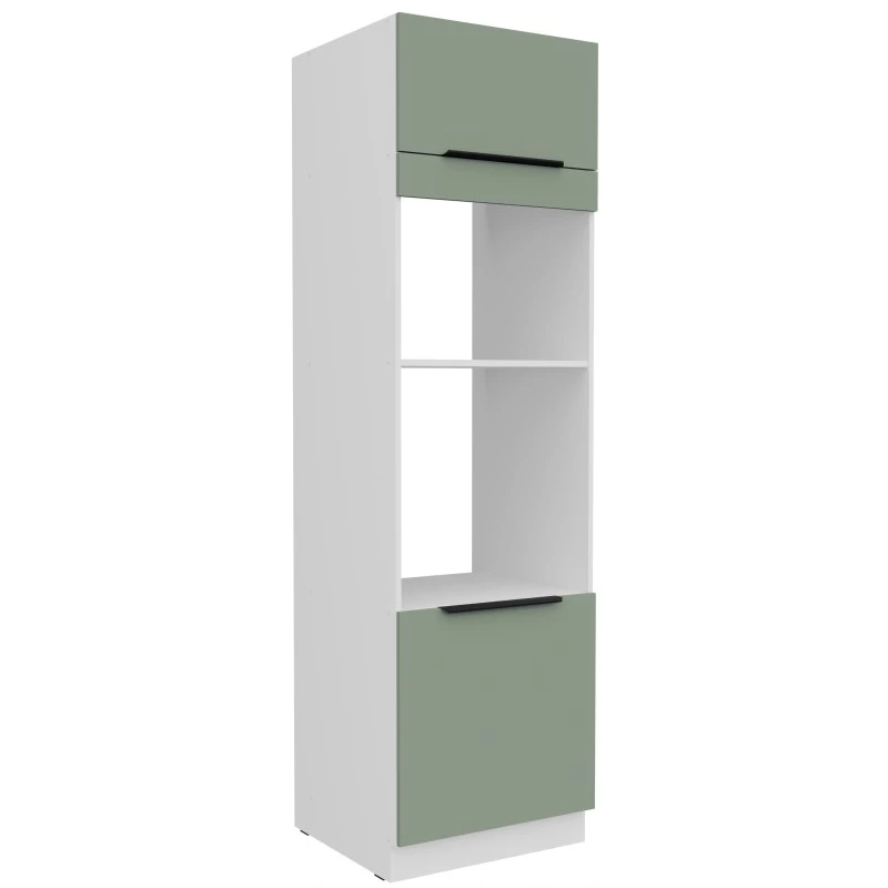 Skriňa na vstavané spotrebiče LUNARA - šírka 60 cm, zelená / biela