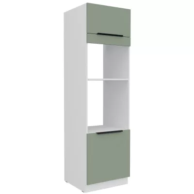 Skriňa na vstavané spotrebiče LUNARA - šírka 60 cm, zelená / biela