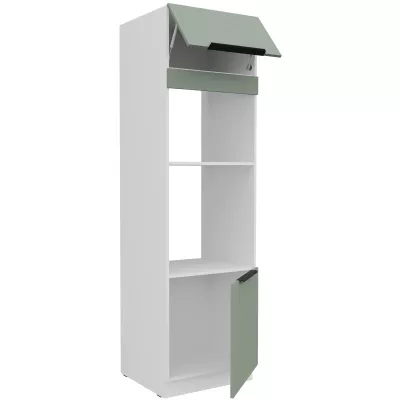 Skriňa na vstavané spotrebiče LUNARA - šírka 60 cm, zelená / biela