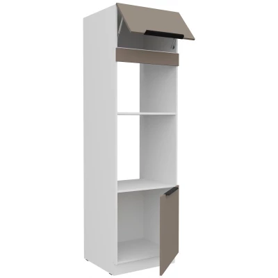 Skriňa na vstavané spotrebiče LUNARA - šírka 60 cm, tmavo béžová / biela