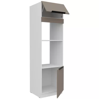 Skriňa na vstavané spotrebiče LUNARA - šírka 60 cm, tmavo béžová / biela