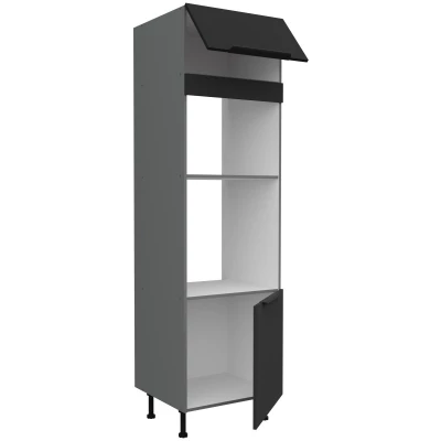 Skriňa na vstavané spotrebiče LUNARA - šírka 60 cm, čierna / antracit