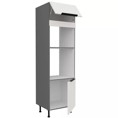 Skriňa na vstavané spotrebiče LUNARA - šírka 60 cm, biela / antracit