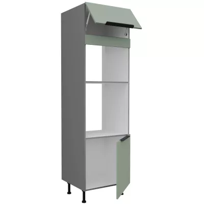 Skriňa na vstavané spotrebiče LUNARA - šírka 60 cm, zelená / antracit
