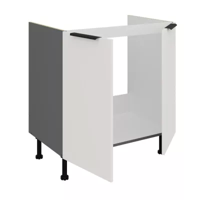 Drezová skrinka LUNARA - šírka 80 cm, biela / antracit