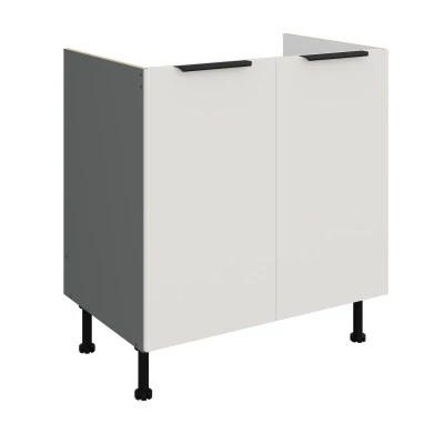 Drezová skrinka LUNARA - šírka 80 cm, biela / antracit