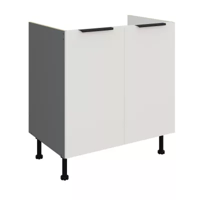 Drezová skrinka LUNARA - šírka 80 cm, biela / antracit