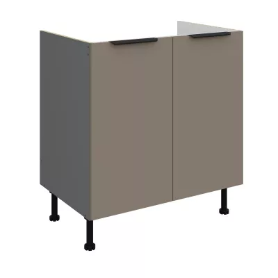 Drezová skrinka LUNARA - šírka 80 cm, tmavo béžová / antracit