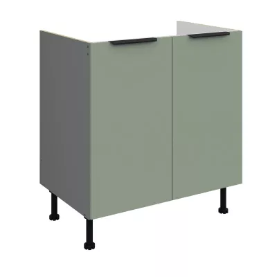 Drezová skrinka LUNARA - šírka 80 cm, zelená / antracit