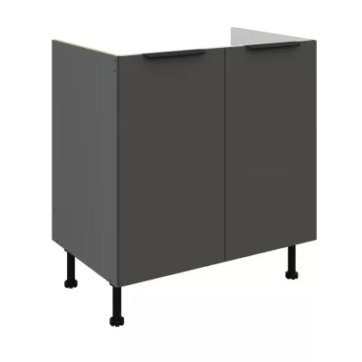 Drezová skrinka LUNARA - šírka 80 cm, grafit/antracit