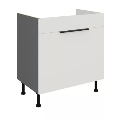 Dolná skrinka na drez LUNARA - šírka 80 cm, biela / antracit