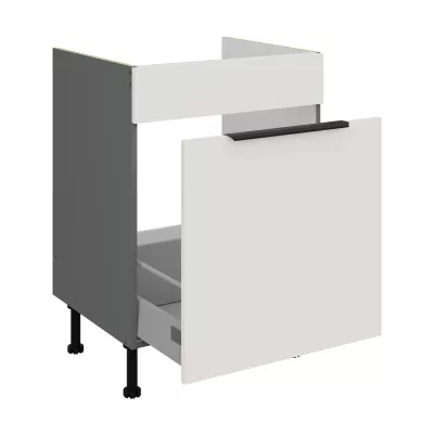Dolná skrinka na drez LUNARA - šírka 60 cm, biela / antracit