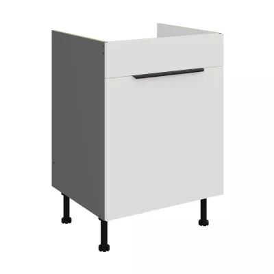 Dolná skrinka na drez LUNARA - šírka 60 cm, biela / antracit
