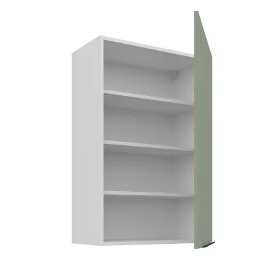 Vysoká horná skrinka LUNARA - šírka 60 cm, zelená / biela