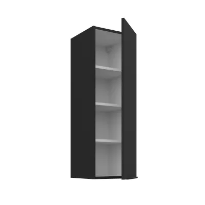 Vysoká horná skrinka LUNARA - šírka 30 cm, čierna