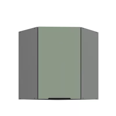 Horná rohová skrinka LUNARA 1 - 60x60 cm, zelená / antracit