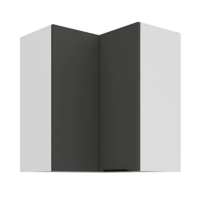 Horná rohová skrinka LUNARA 2 - 60x60 cm, grafit/biela