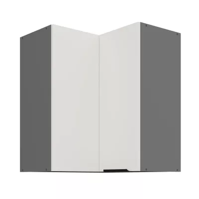 Horná rohová skrinka LUNARA 2 - 60x60 cm, biela / antracit