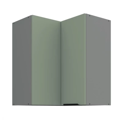 Horná rohová skrinka LUNARA 2 - 60x60 cm, zelená / antracit