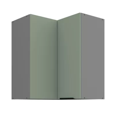 Horná rohová skrinka LUNARA 2 - 60x60 cm, zelená / antracit