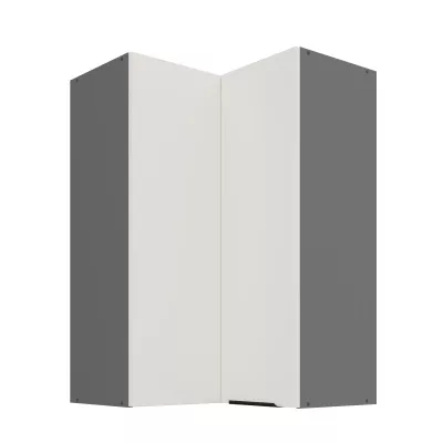 Vysoká rohová skrinka LUNARA 2 - 60x60 cm, biela / antracit