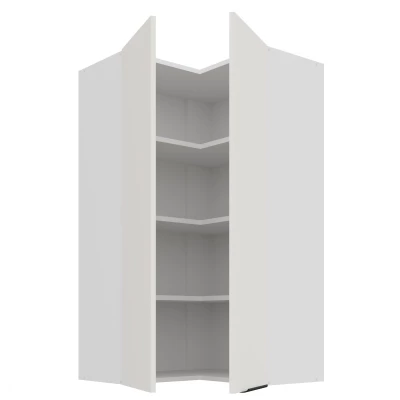 Vysoká horná rohová skrinka LUNARA 2 - 60x60 cm, biela