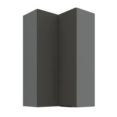 Vysoká horná rohová skrinka LUNARA 2 - 60x60 cm, grafit/antracit