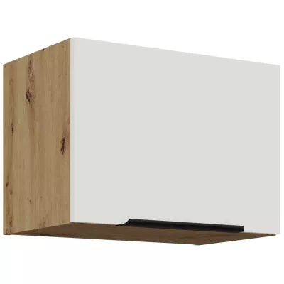 Digestorová skrinka LUNARA - šírka 50 cm, biela / dub artisan