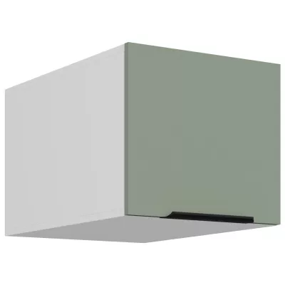 Horná skrinka s výklopnými dvierkami LUNARA - šírka 40 cm, zelená / biela