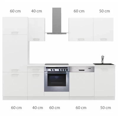 Kuchynská linka 270/270 cm ZAIRA - biela