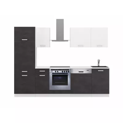 Kuchynská linka 270/270 cm ZAIRA - matera / biela