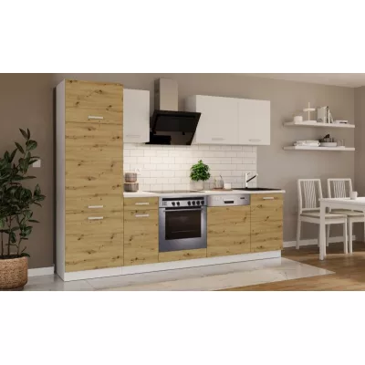 Kuchynská linka 270/270 cm ZAIRA - dub artisan / biela