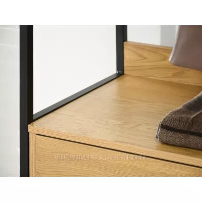 Vešiak so šuplíkmi NOAS - dub / čierny