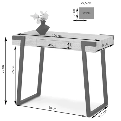 Konzolový stolík NERIO - béžový / čierny