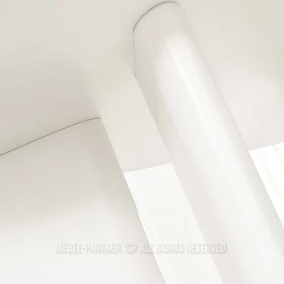 Elegantný jedálenský stôl BEVAN - biely lesk / biely
