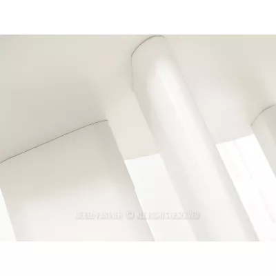 Elegantný jedálenský stôl BEVAN - biely lesk / biely