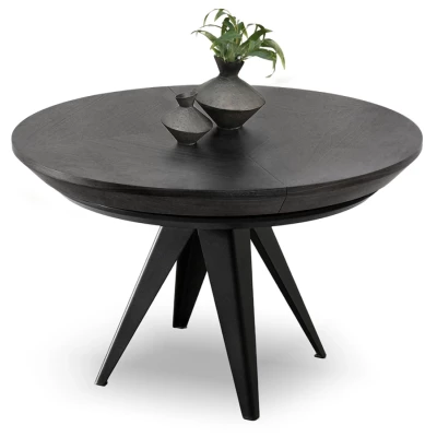 Rozkladací jedálenský stôl 120(220)x120 OMAR - čierny