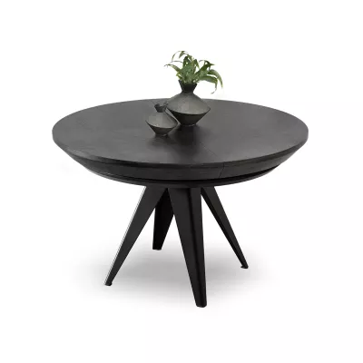Rozkladací jedálenský stôl 120(220)x120 OMAR - čierny