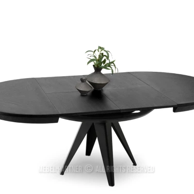 Rozkladací jedálenský stôl 120(220)x120 OMAR - čierny
