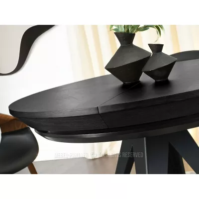 Rozkladací jedálenský stôl 120(220)x120 OMAR - čierny