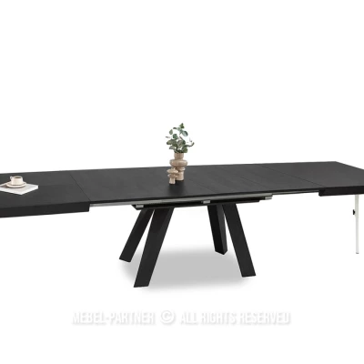 Rozkladací jedálenský stôl 180(380)x100 ZENON - čierny