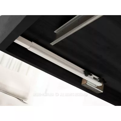 Rozkladací jedálenský stôl 180(380)x100 ZENON - čierny