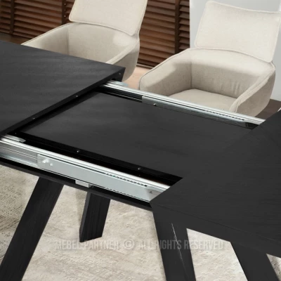 Rozkladací jedálenský stôl 180(380)x100 ZENON - čierny