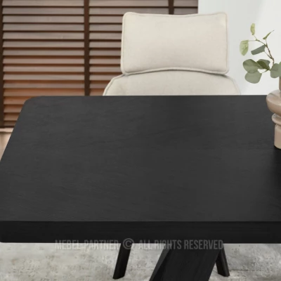 Rozkladací jedálenský stôl 180(380)x100 ZENON - čierny