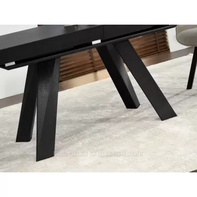 Rozkladací jedálenský stôl 180(380)x100 ZENON - čierny